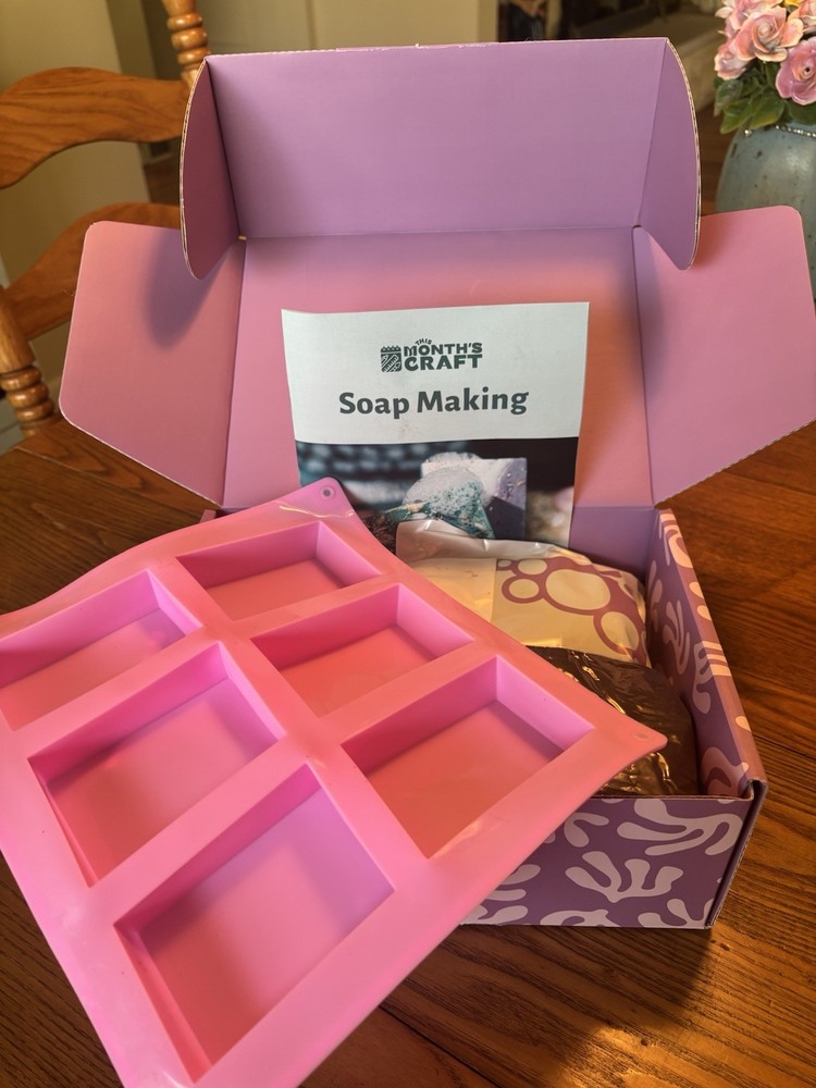 This Month's Craft Soap Making Starter Kit W/Silicone Tray & Instruction Pamphle