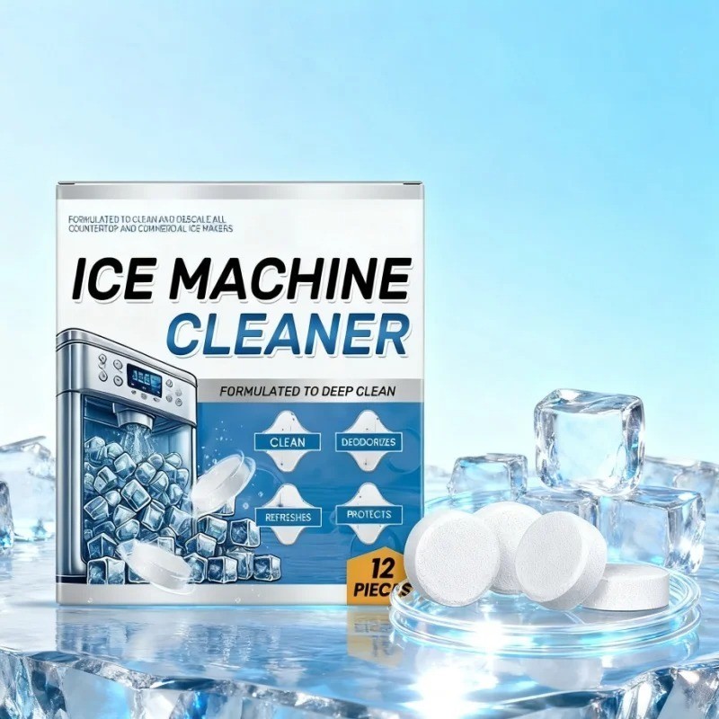 Ice Machine Cleaner Tablets 12 Pack Ice Maker Descaler Deodorizer Universal