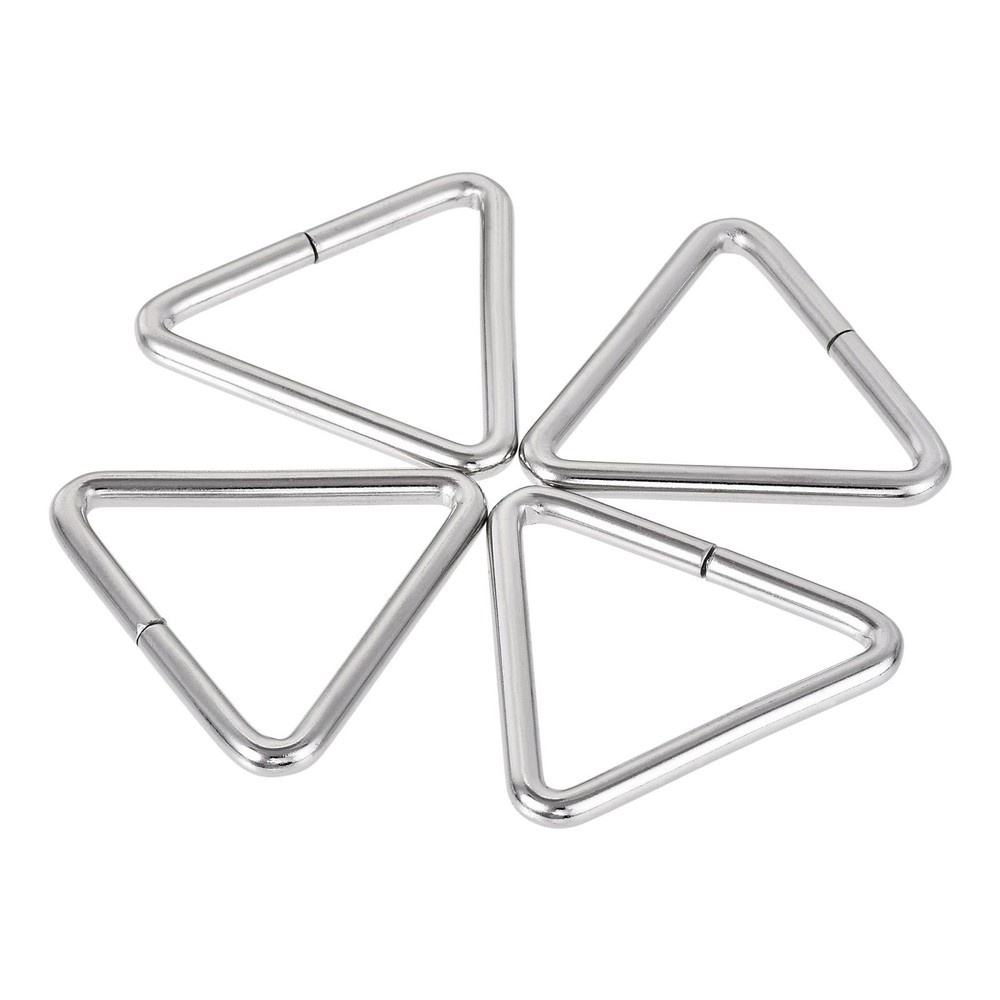 Metal Triangle Ring Buckle 2"(50mm) Inner Width for Strap Craft DIY 10pcs