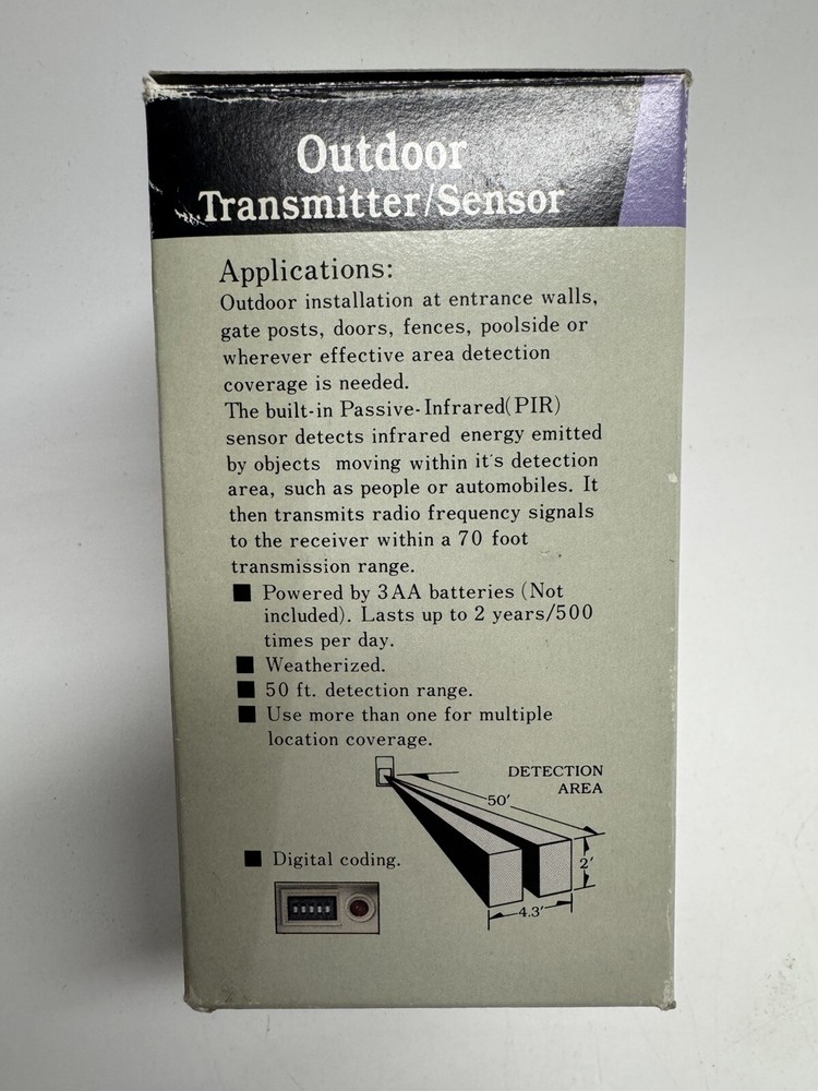 NEW Optex TN-1FE Wireless Sensor Annunciator System Outdoor Sensor Transmitter