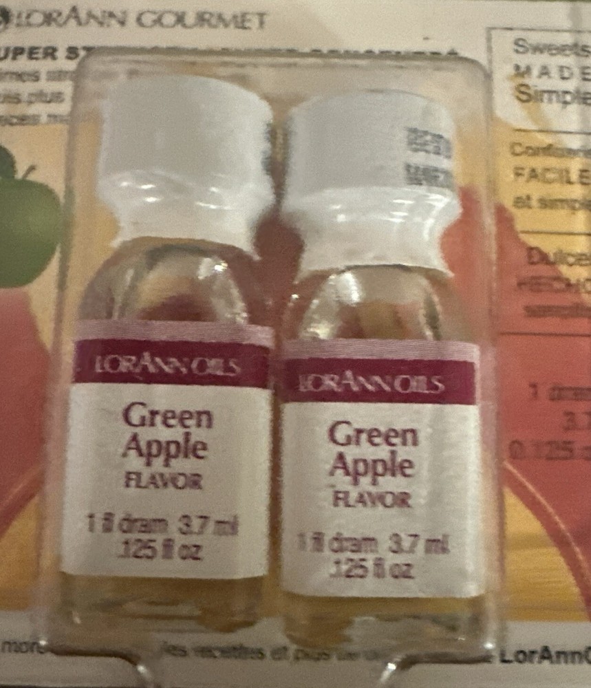 LorAnn Candy & Baking Flavoring .125oz 2/Pkg-Green Apple B8