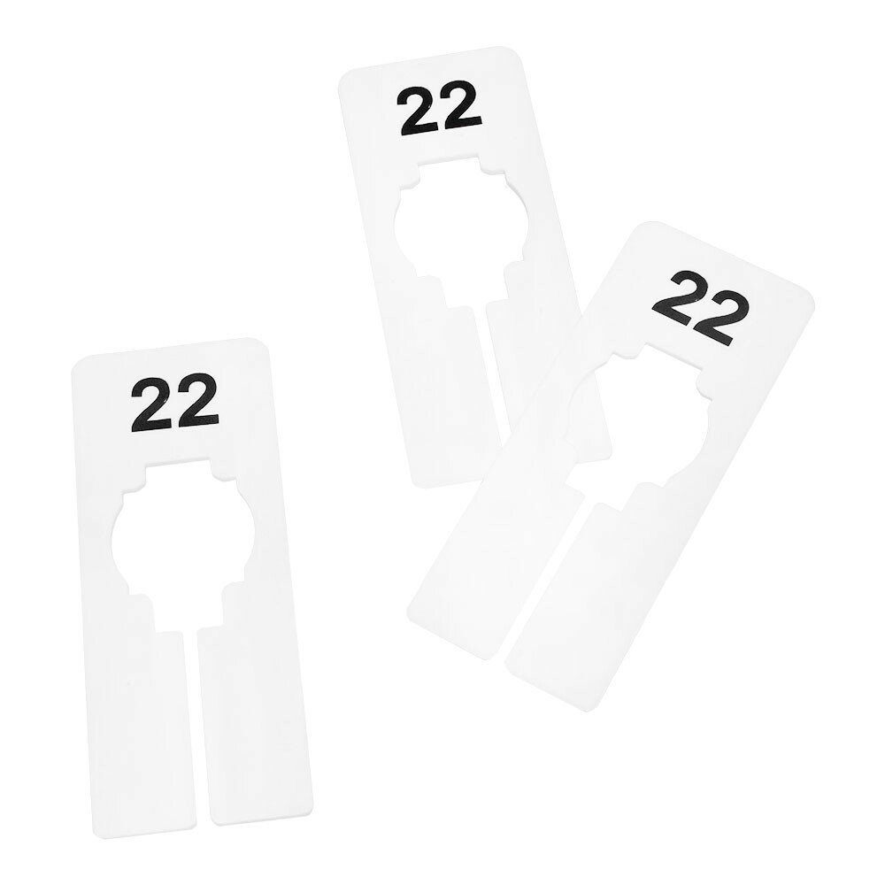 10PCS WHITE Rectangular Plastic SIZE 22 Dividers Hangers Retail Clothing 2" x 5"
