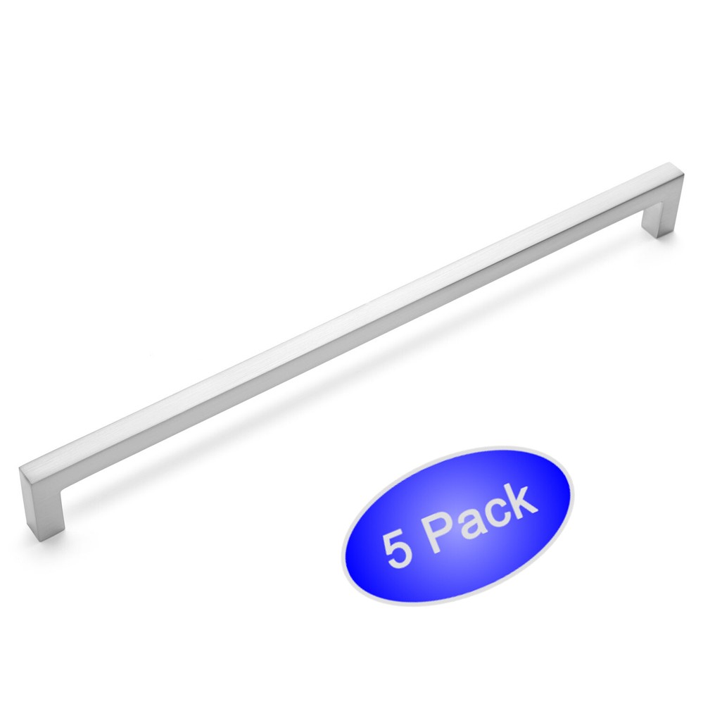 *5 Pack* Cosmas Cabinet Hardware Satin Nickel Modern Handle Pull #14777-224SN