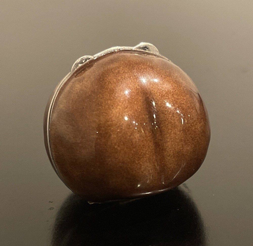 GUCCI STERLING SILVER ENAMEL FRUIT PILL BOX *RARE*