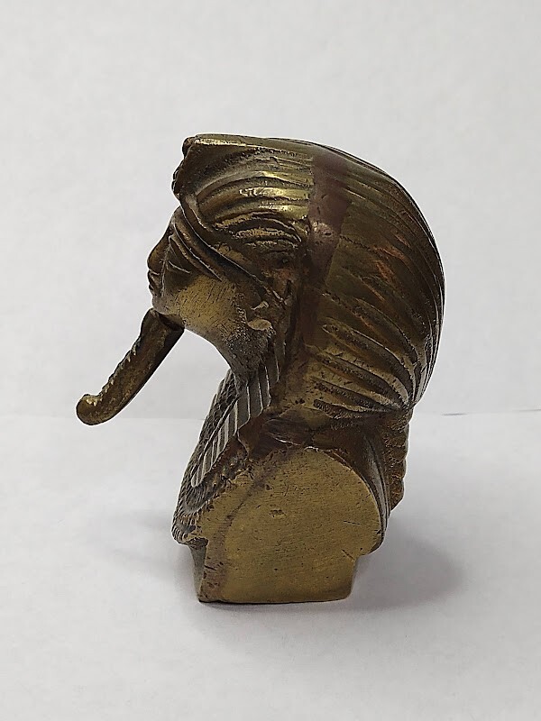 Vintage Brass Bust Egyptian Pharaoh
