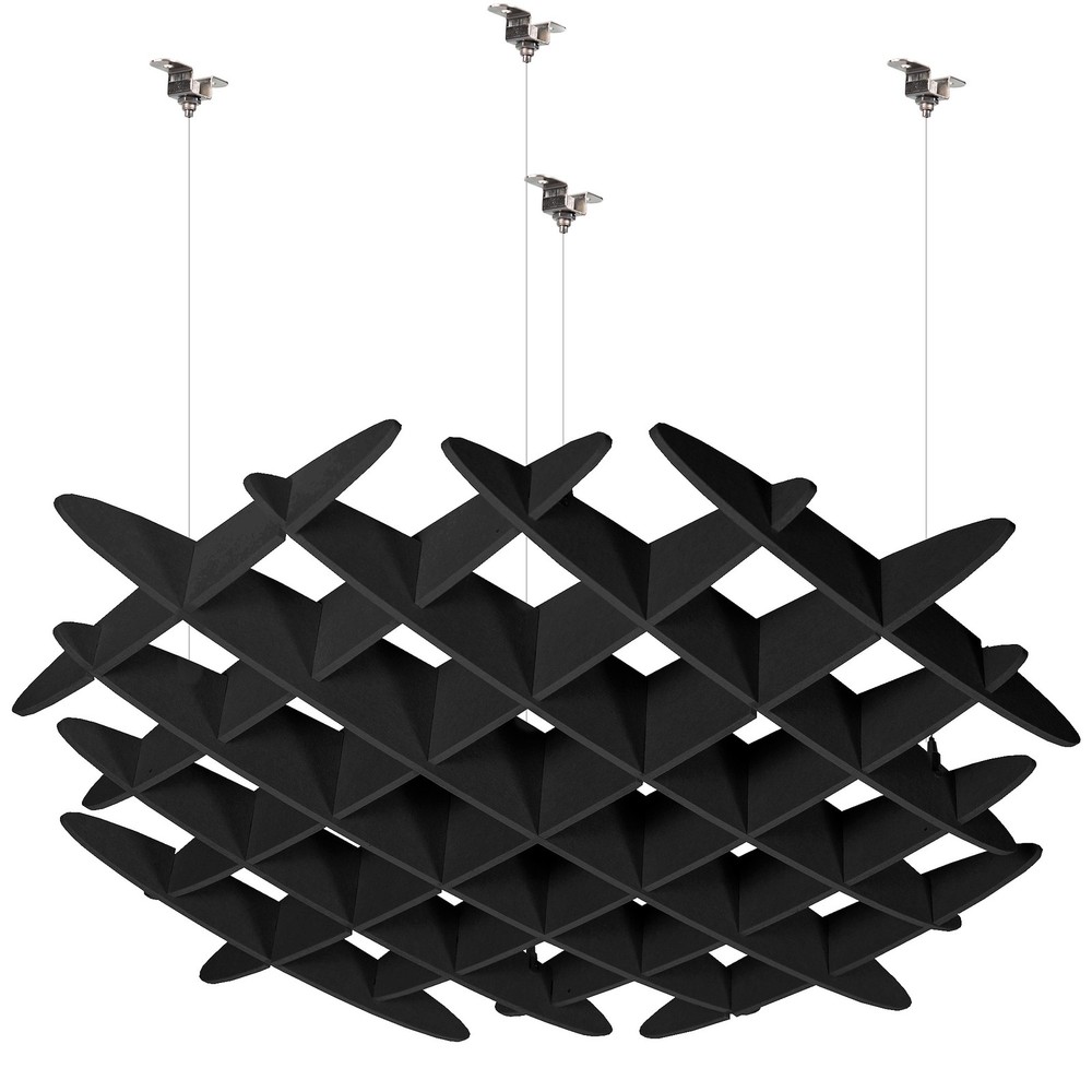 VIVO Black Acoustic Ceiling Waffle Panel