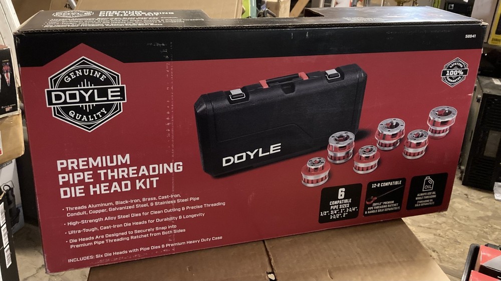 DOYLE Premium Pipe Threading Die Head Kit, 6-Piece, 58941
