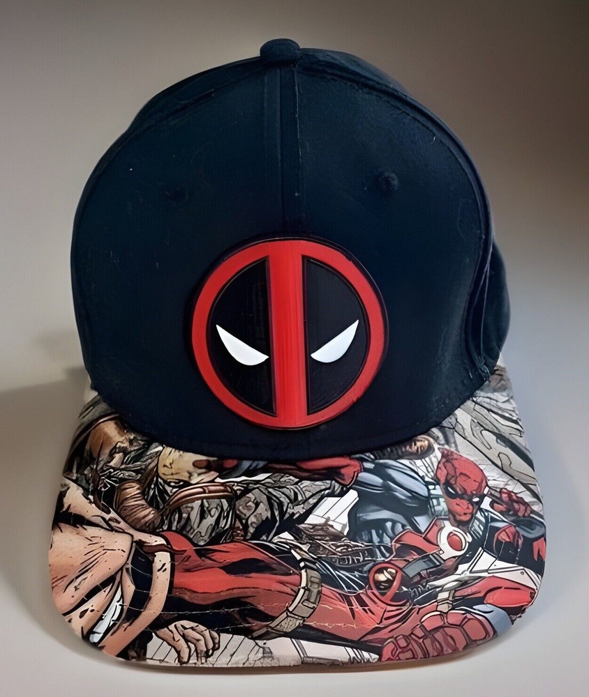 Marvel Deadpool Comic Strip Hat Cap Flatbill Snapback