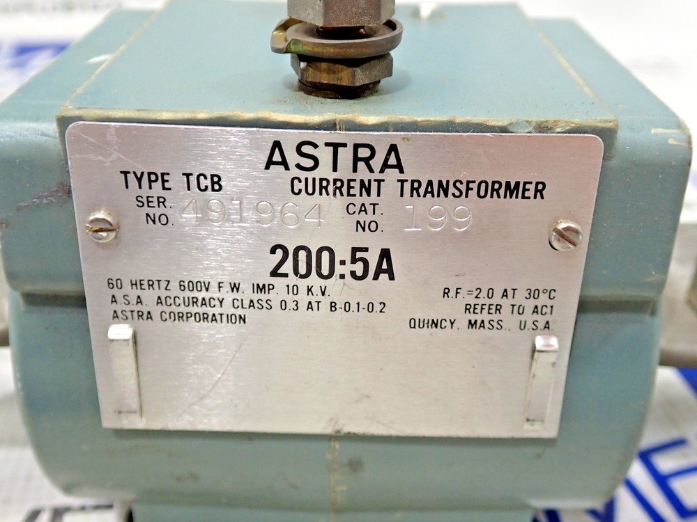 ASTRA 199 Current Transformer 200:5A TCB 600V