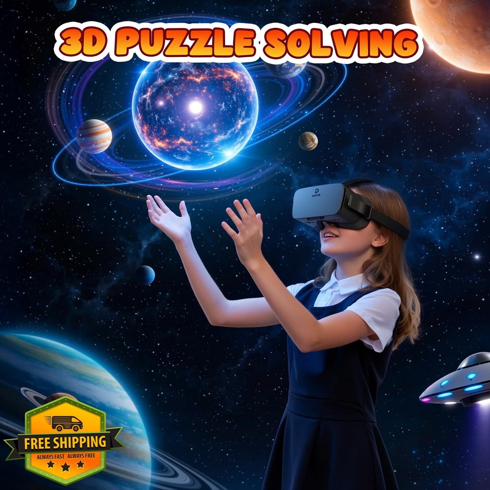 VR Headset for iPhone/Android w/Controller 100+ Apps HD Lenses