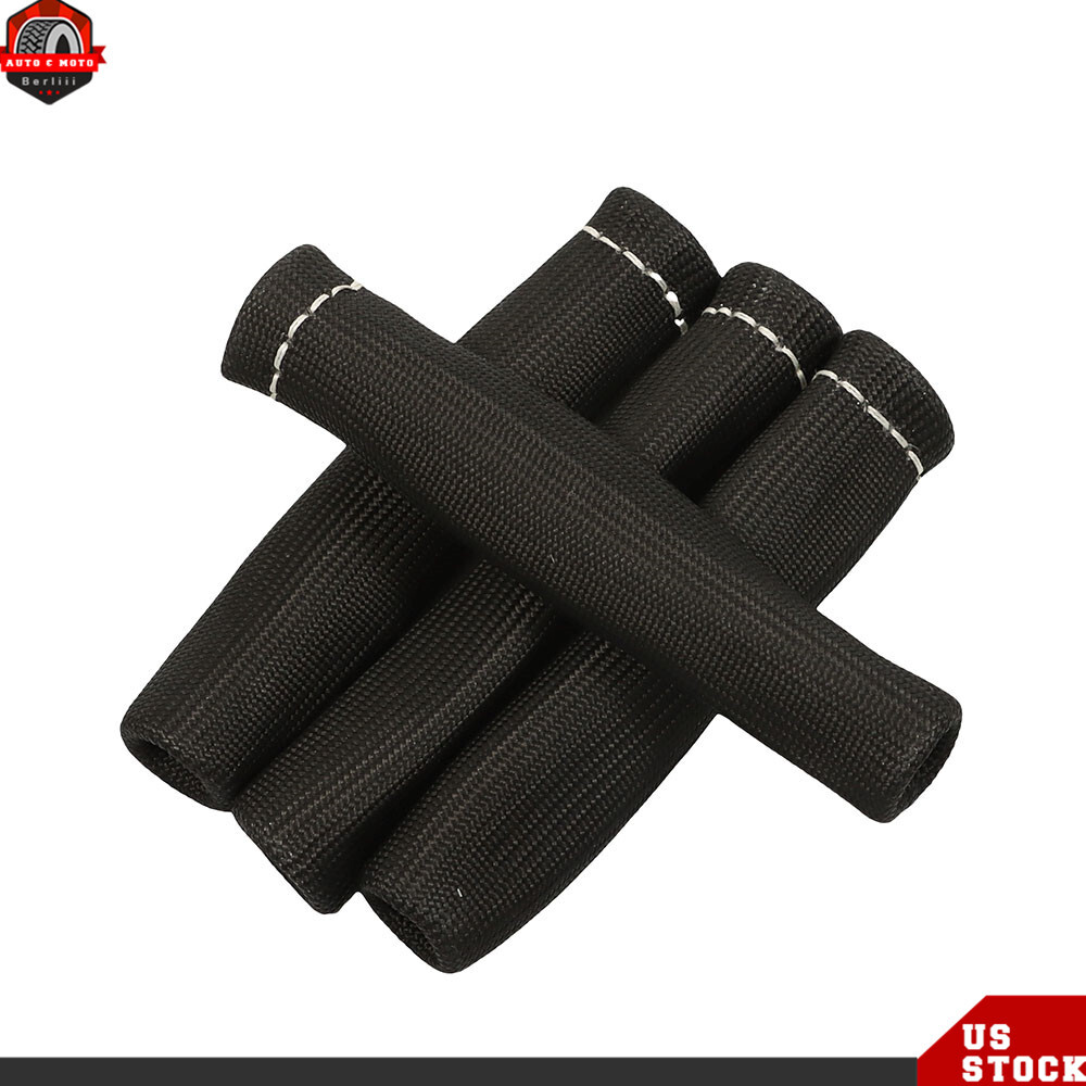 Black 1200° Spark Plug Wire Boot Heat Shield Protector Sleeve For SBC BBC 350