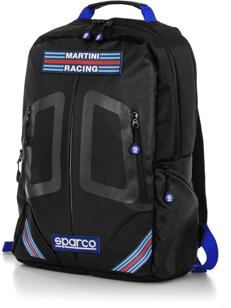 Sparco Martini Racing Super Stage Rucksack Backpack Bag Black/Blue