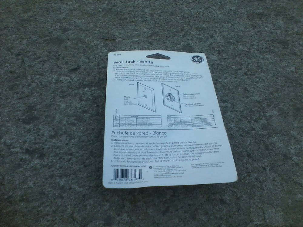 General Electric Wall Jack for Phone 