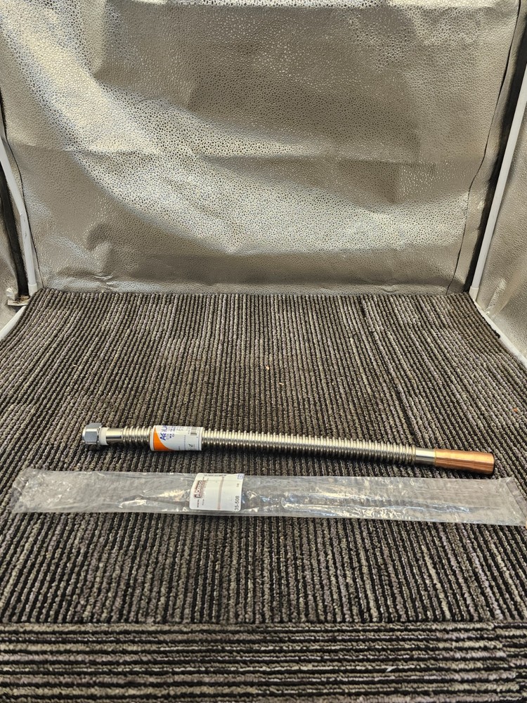 (QTY 2) HodesCo 35-508 18” 3/4" FIP x SWT Stainless Steel Water Heater Connector