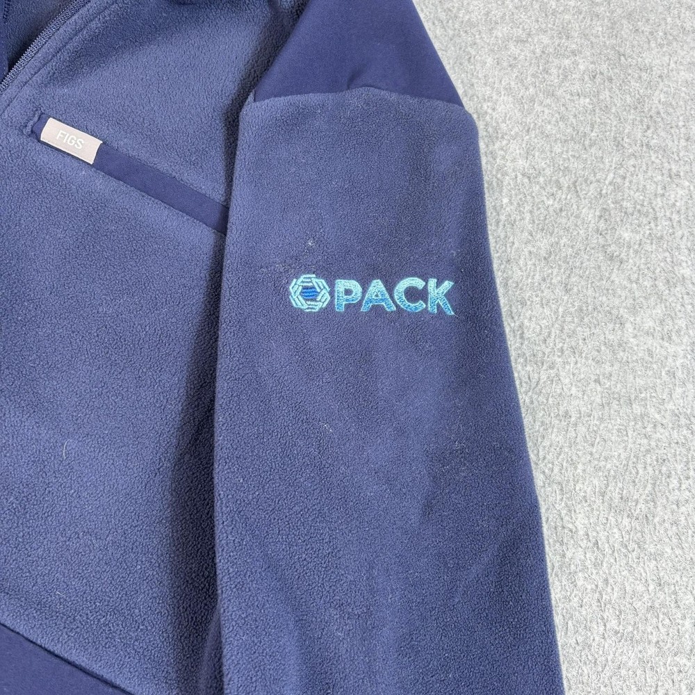 FIGS On Shift Jacket Mens Medium Blue Fleece Full Zip Pack Primaloft Workwear
