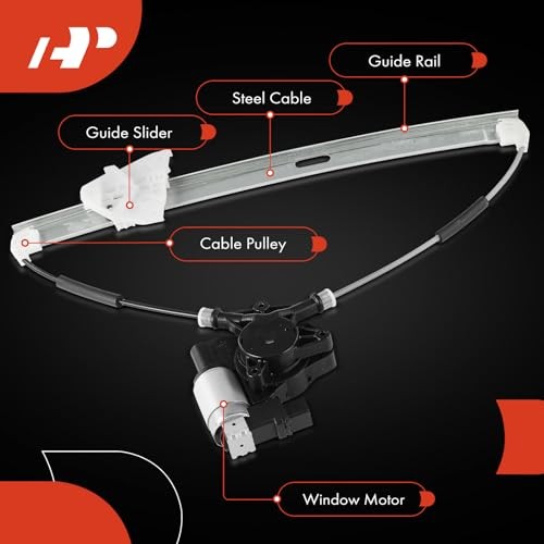 Front Right Electric Power Window Regulator with 2-Pin Front Passenger (RH)