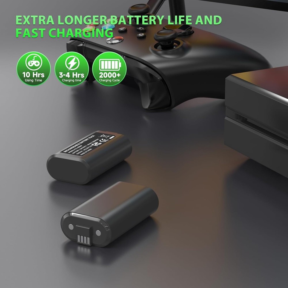 2Pack Lithium Rechargeable Xbox Controller Battery Pack for Xbox One/Xbox Series