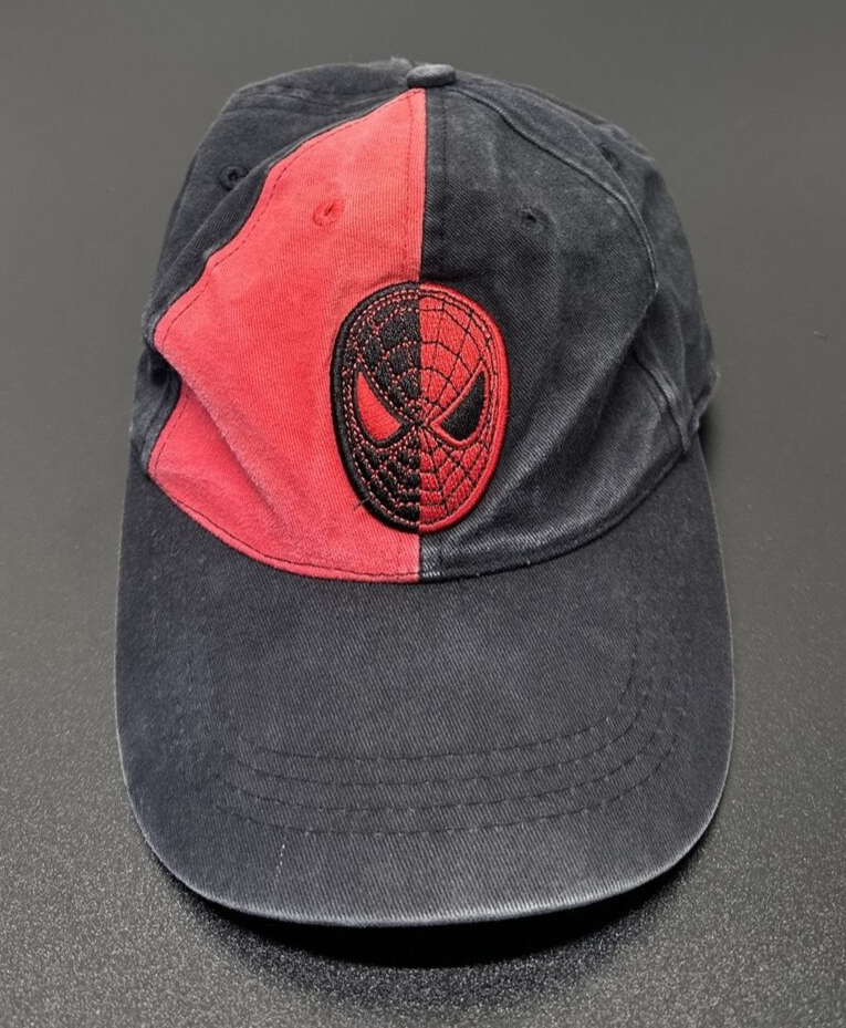 Spiderman Marvel Comics Adjustable Hat/Cap 2007, Hook & Loop, 100% Cotton Red/Bl