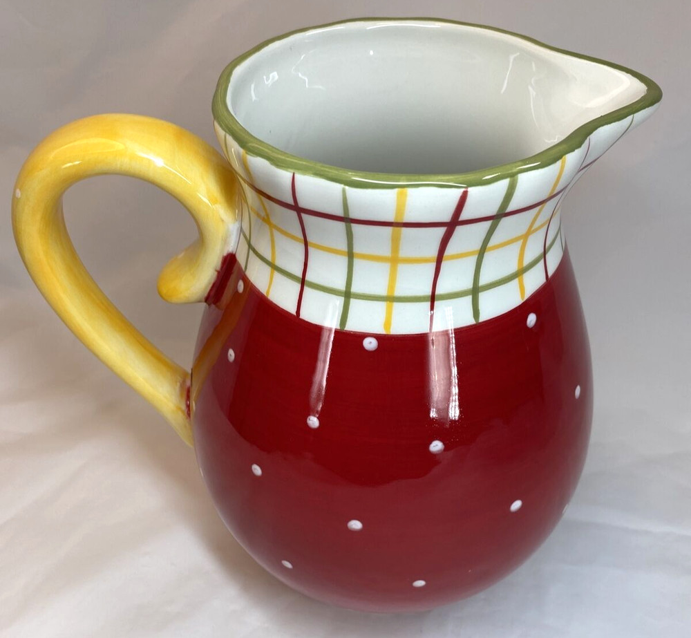 Roscher & Co. Earthenware “Harmony Collection” Footed 2 Quart Pitcher