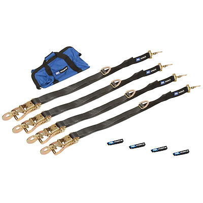 Macs Custom Tie-Downs 511118 4 Tie Down/Axle Strap Combo Direct Hook Tie Down St