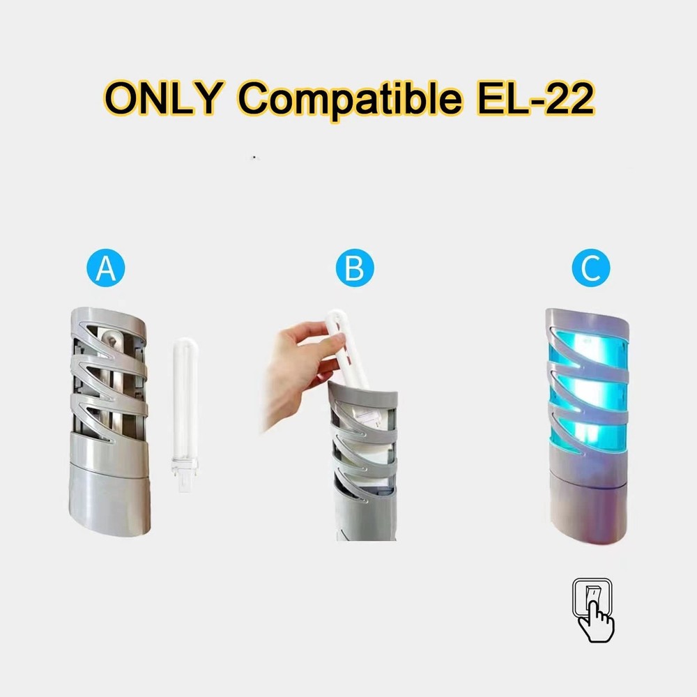 9 Watts Fluorescent Bulb with FlyWeb Classic Fly Light EL 22