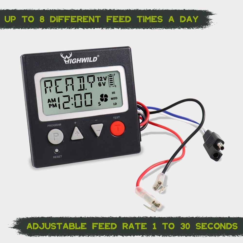 Battery Powered Game Feeder Digital Timer - Customizable Deer Feeding Times