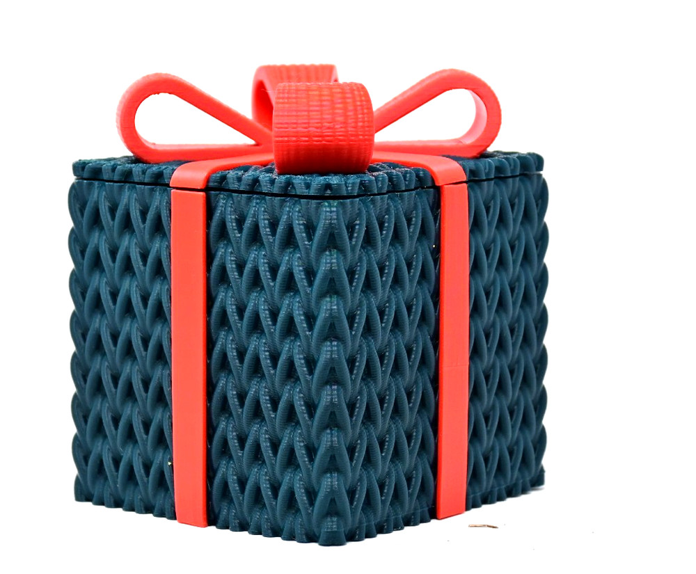 Christmas Gift Box Knitted Pattern - 3d Printed