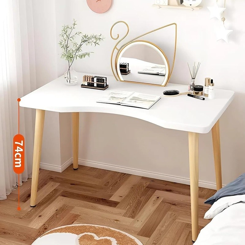 Compact Wooden Desk Easy Assembly Minimalist Design Sturdy Workspace Home Office