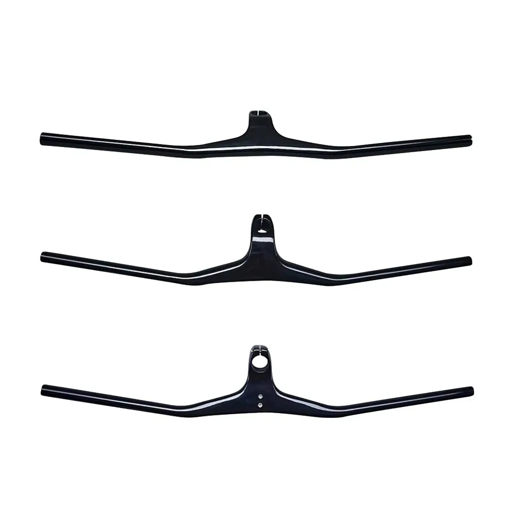 Carbon Handlebar -17° One-shaped Integrated MTB Bicycle Handle Bar Stem 28.6mm
