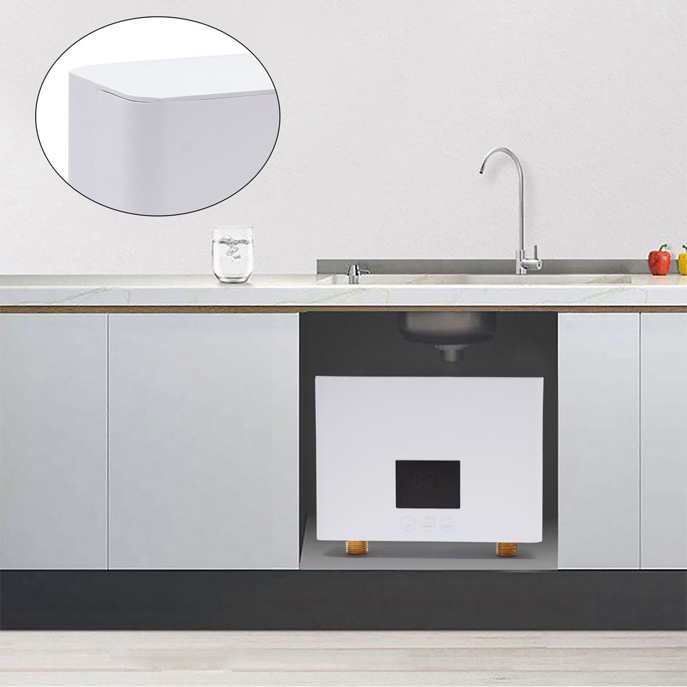 3000W Kitchen Electric Hot Tankless Water Heater Shower Instant Boiler Bathroom