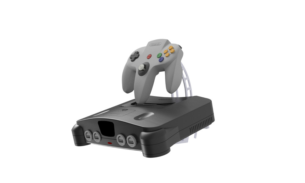 Nintendo 64 N64 Console Display Stand w/ Floating Controller Mount