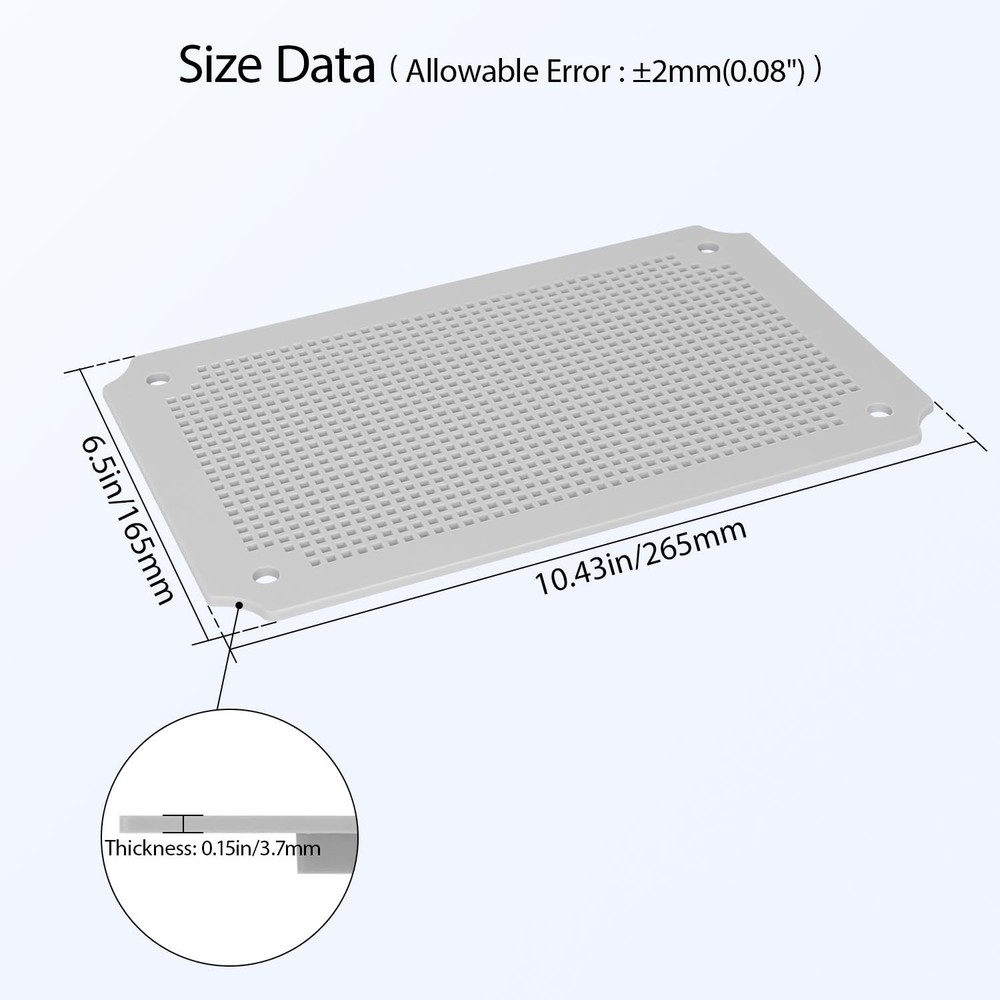 Junction Box Mounting Plate ABS Plastic Internal Panel w/Screws for Installat...