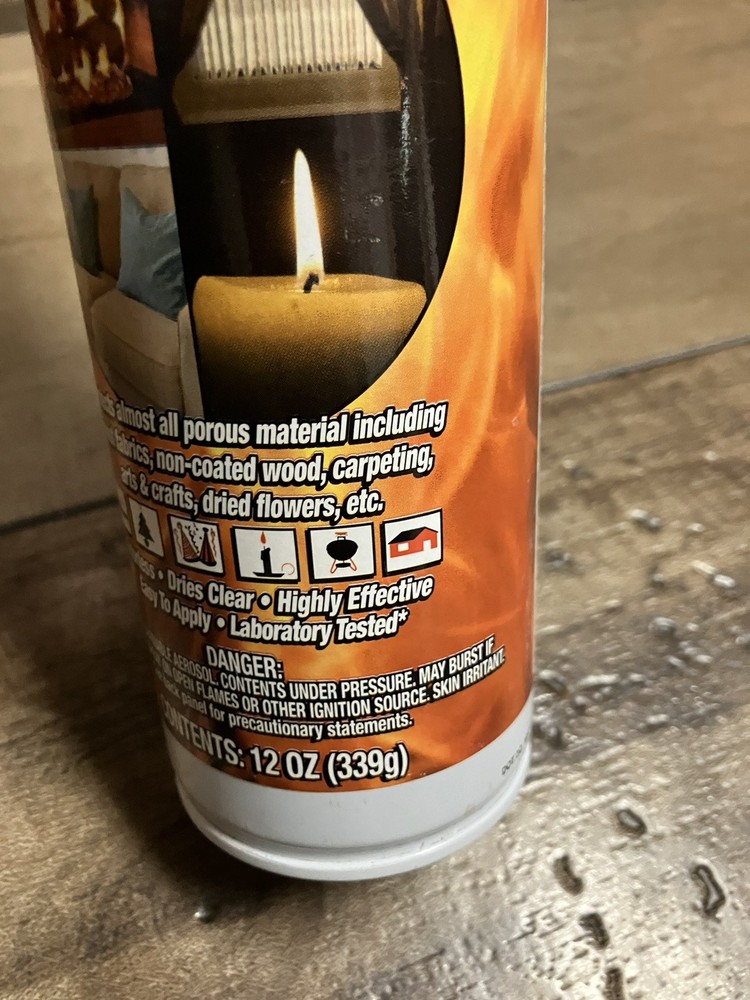 Flame Shield Fire Retardant Spray Bottle 12 Oz Multi Purpose Surface New