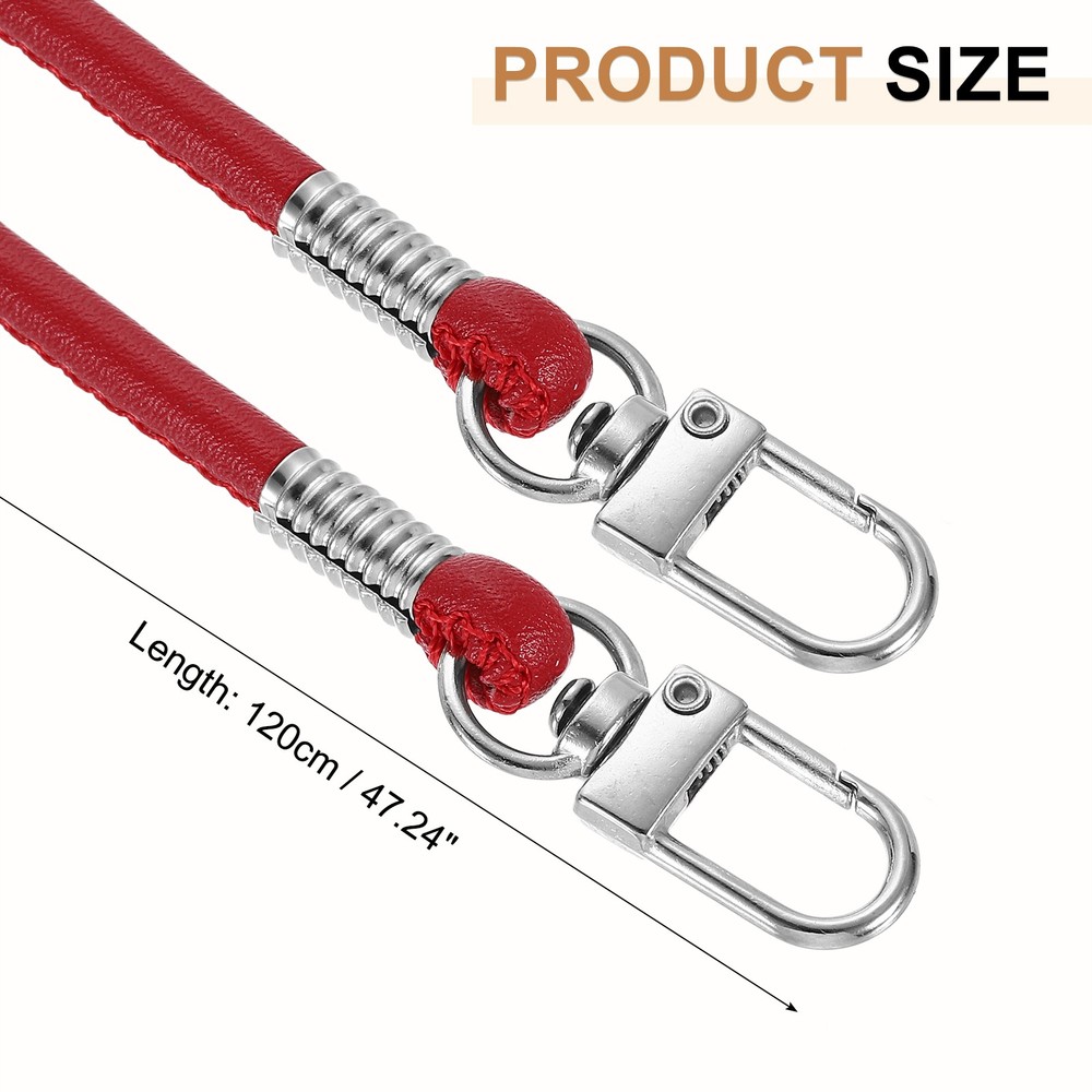 Crossbody Replacement Chain Strap, 120cm Thin Soft PU Strap (Wine Red)