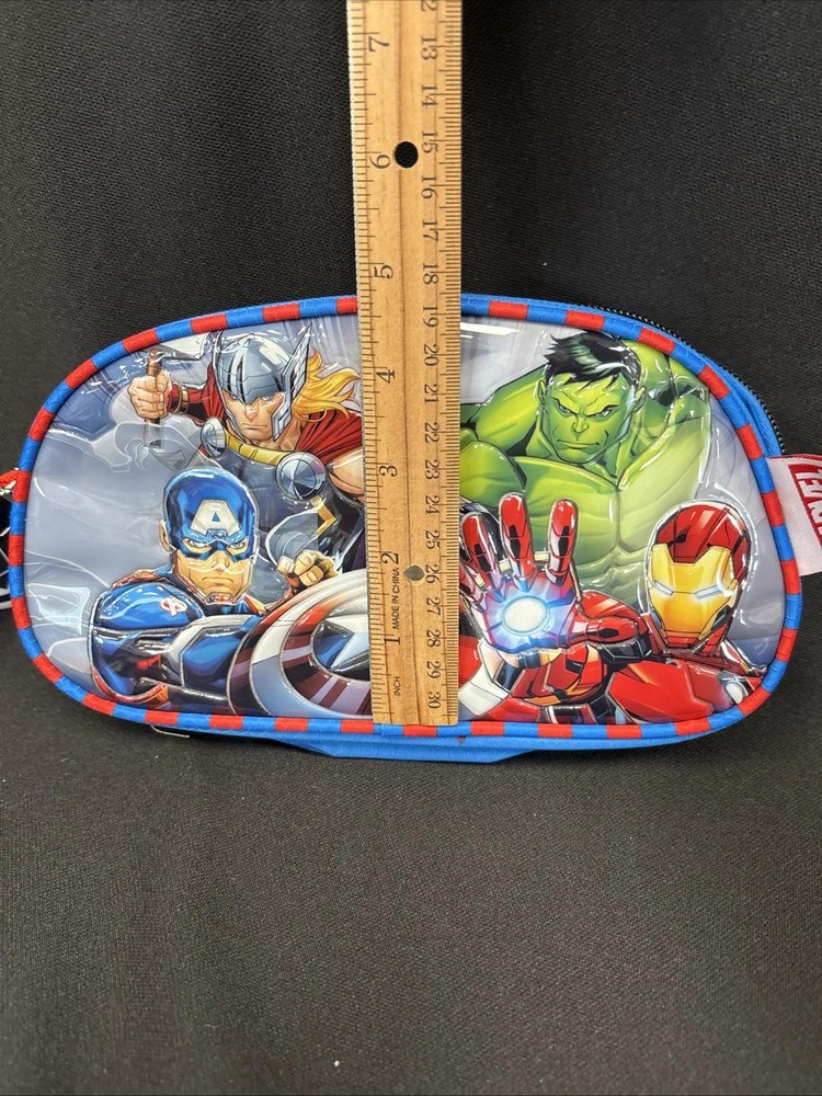 Marvel Heroes 2 Zip Compartment Pencil Case