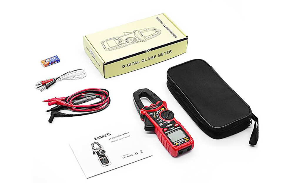 Digital Clamp Meter 6000 Counts NCV Detection Function 600A AC/DC Current 600V