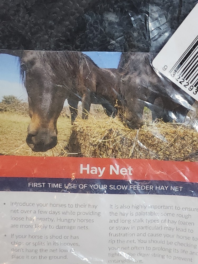 Slow Feeder Hay Net Medium 30mm New