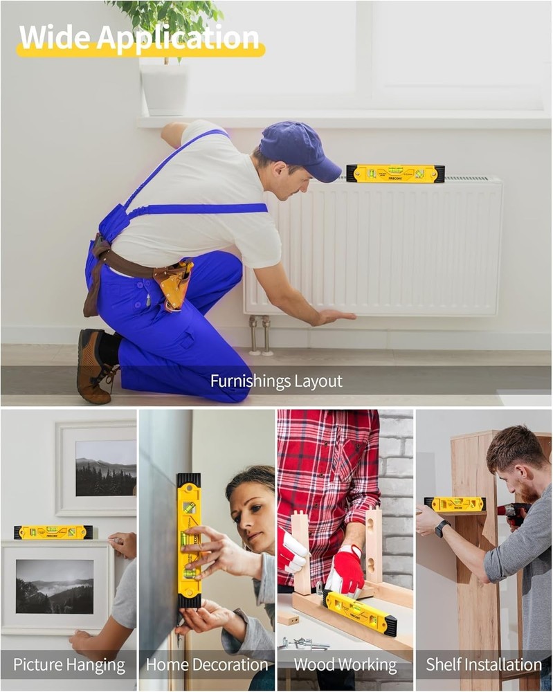 9-Inch Magnetic Torpedo Level: Precision Tool for DIY and Construction Projects