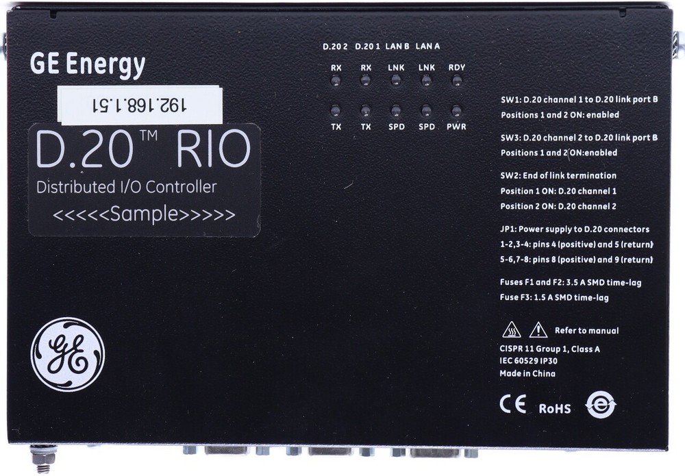 GE ENERGY D.20 RIO DISTRIBUTED I/O CONTROLLER *READ*