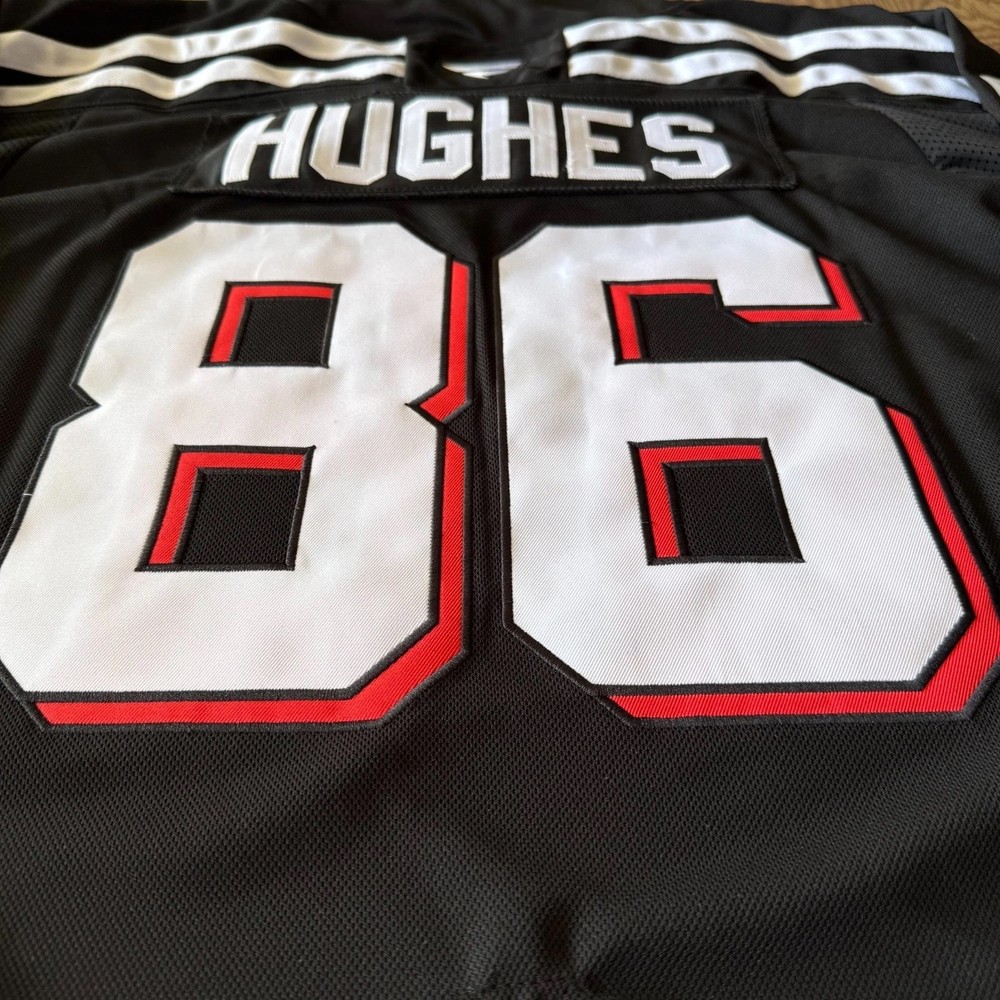 Jack Hughes @86 New Jersey Devils Black NWT