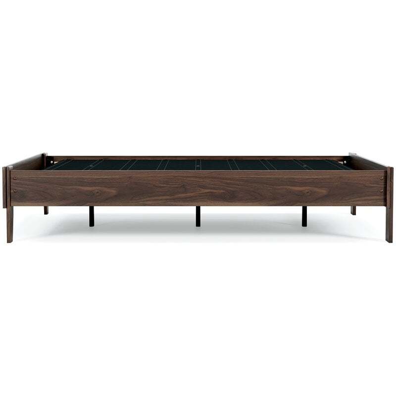 Bowery Hill Modern Engineered Wood Full Platform Bed in Brown