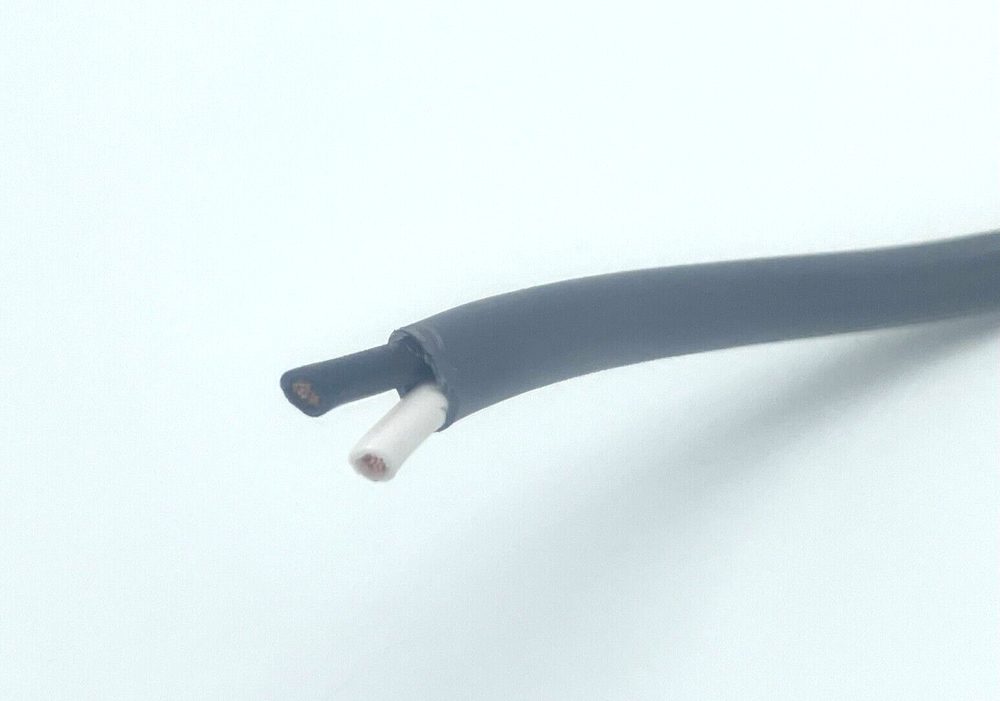 25' Trailer Light Brake Cable 14/2 Wiring 14 Gauge 2 Wire Jacketed Gray