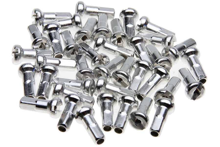 SPOKE NIPPLES ALLOY 14G SILVER 36 PER PACKAGE
