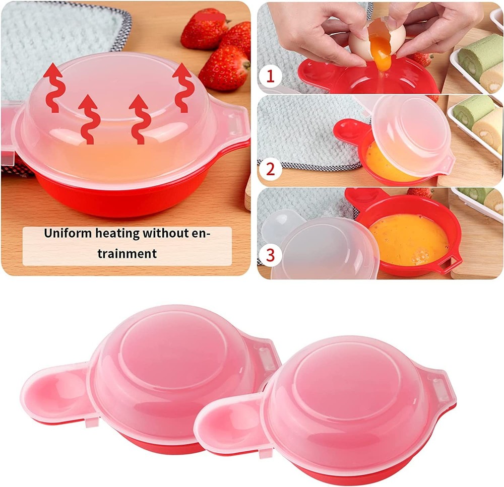 2PCS Microwave Egg Cooker Fast Omelet Maker