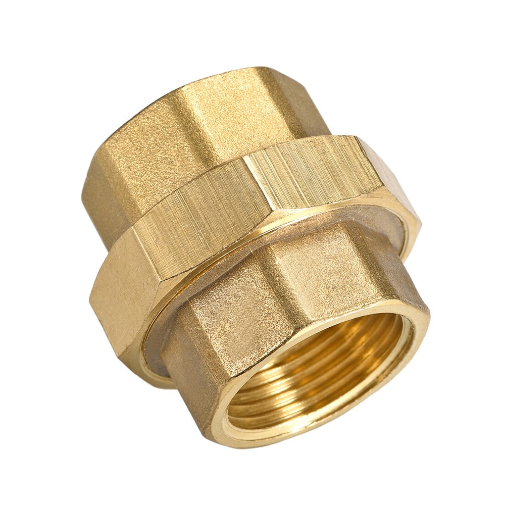 Brass Pipe Union Connector Coupling 1PT Fitting with Female Threaded Connects