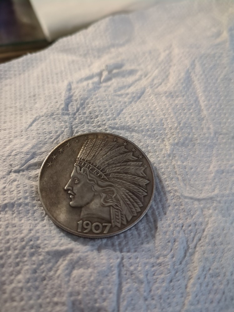 1907 10 dollar coin Indian