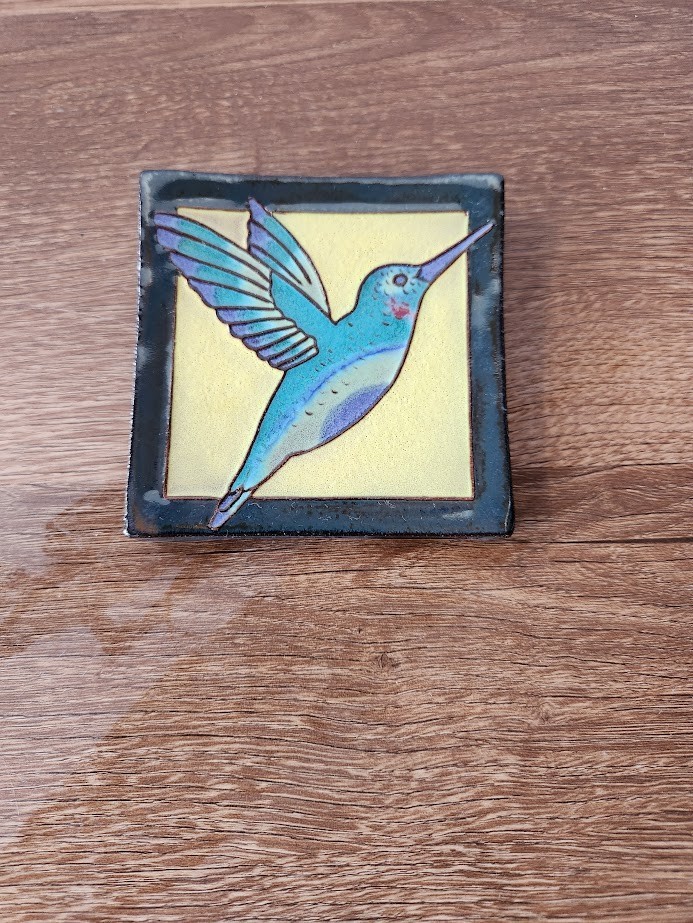 P Ware Art Tile Humming Bird