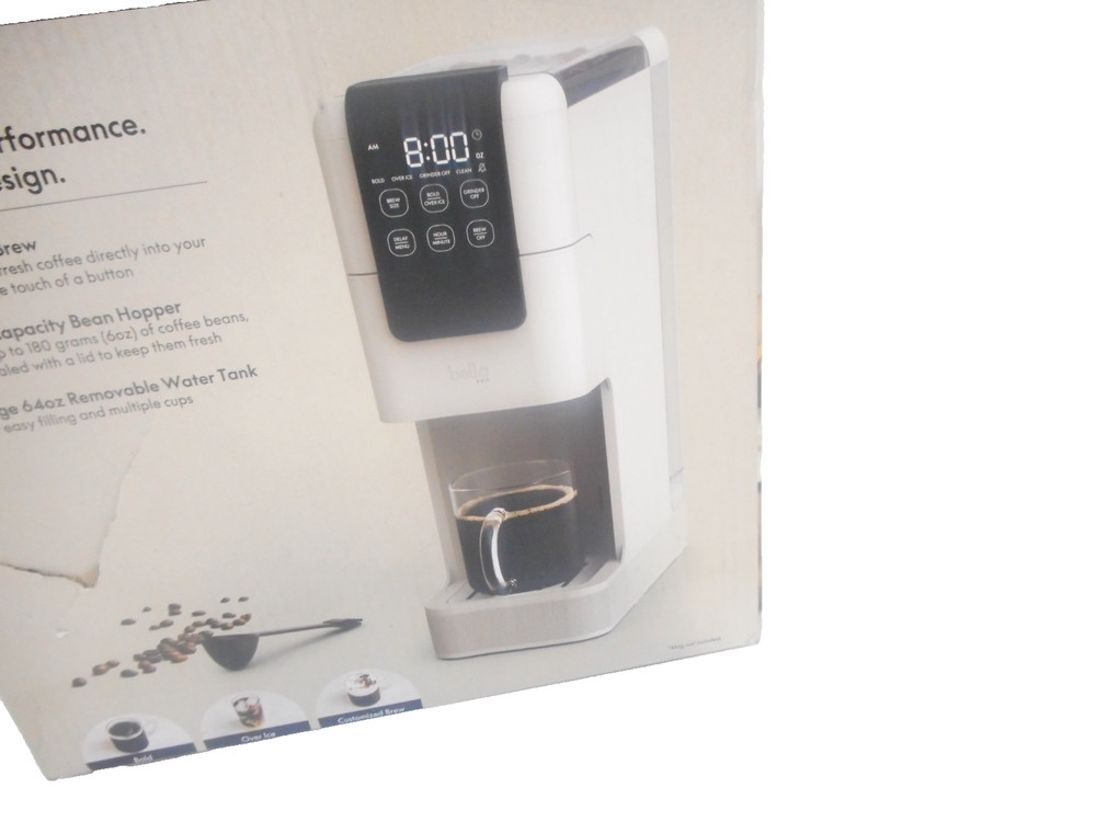 Bella PRO Perfect Grind Programmable Single-Serve Coffee Maker Grinder