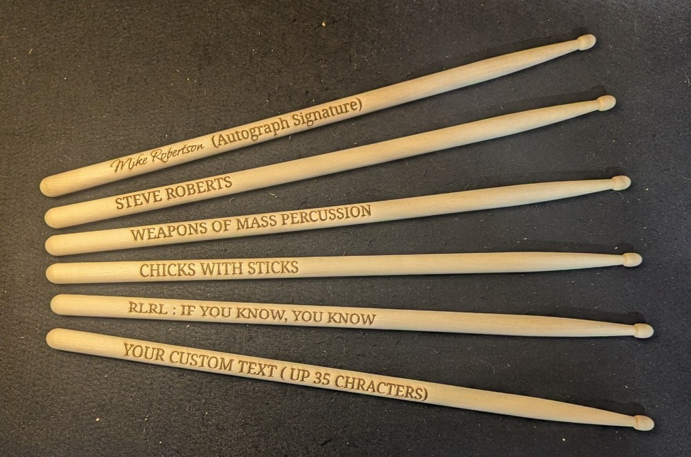 Customized Drumsticks Personalized Engraved Drum Sticks 1PAIR Gift for Musician 