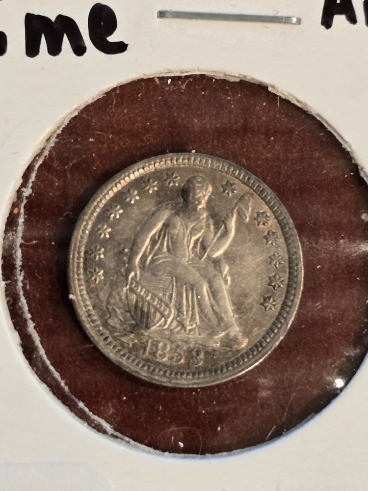 1853 seated half dimes in a uncirculated condition